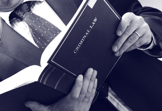 lawyer reading criminal law book