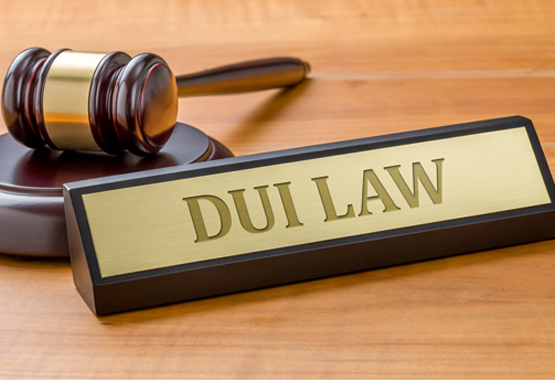 gavel and DUI plaque