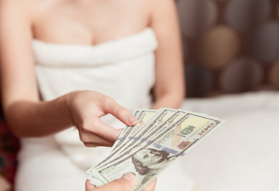 Sexual Solicitation with woman being handed money in Peoria IL